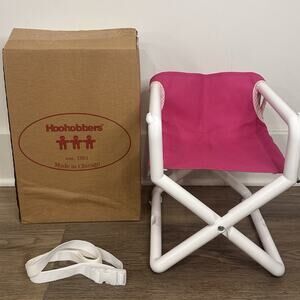 Hoohobber Vintage Kids Toddler JR Director Chair NOS Hot Pink Made In Chicago